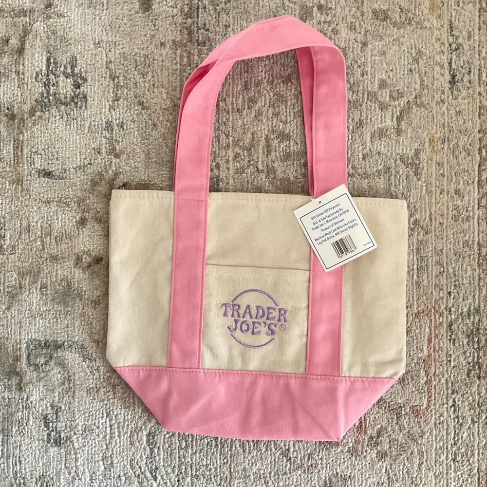 Trader Joe’s Limited Edition Viral Mini Canvas Tote NWT